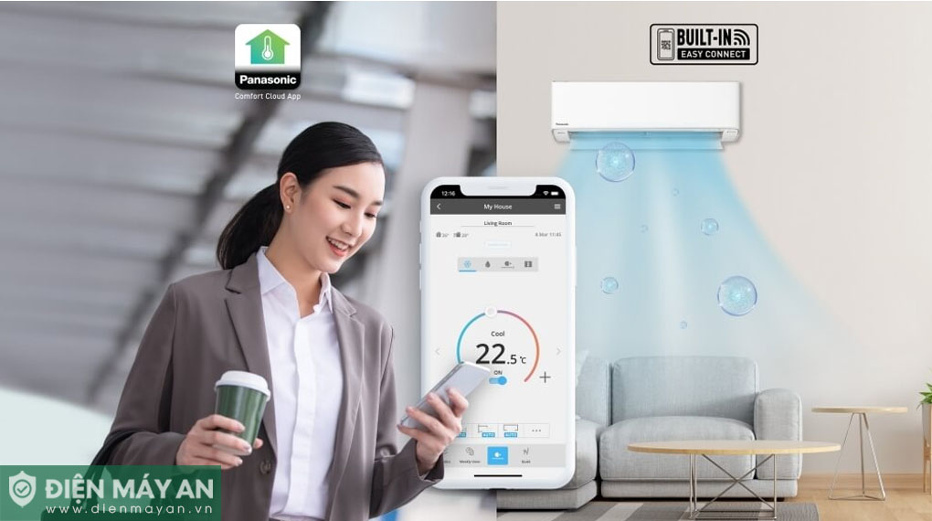 Điều Hòa Panasonic 1 Chiều Inverter 9000 BTU CU/CS-RU9CKH-8D